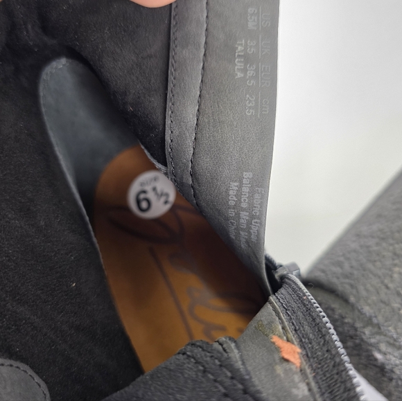 Zodiac Womens Talula Ankle Boots Faux Suede Chunky Wedge Heel Zip Size 6.5 Black - Picture 14 of 15